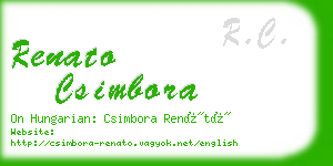 renato csimbora business card